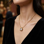 Crystal Square Pendant Necklace