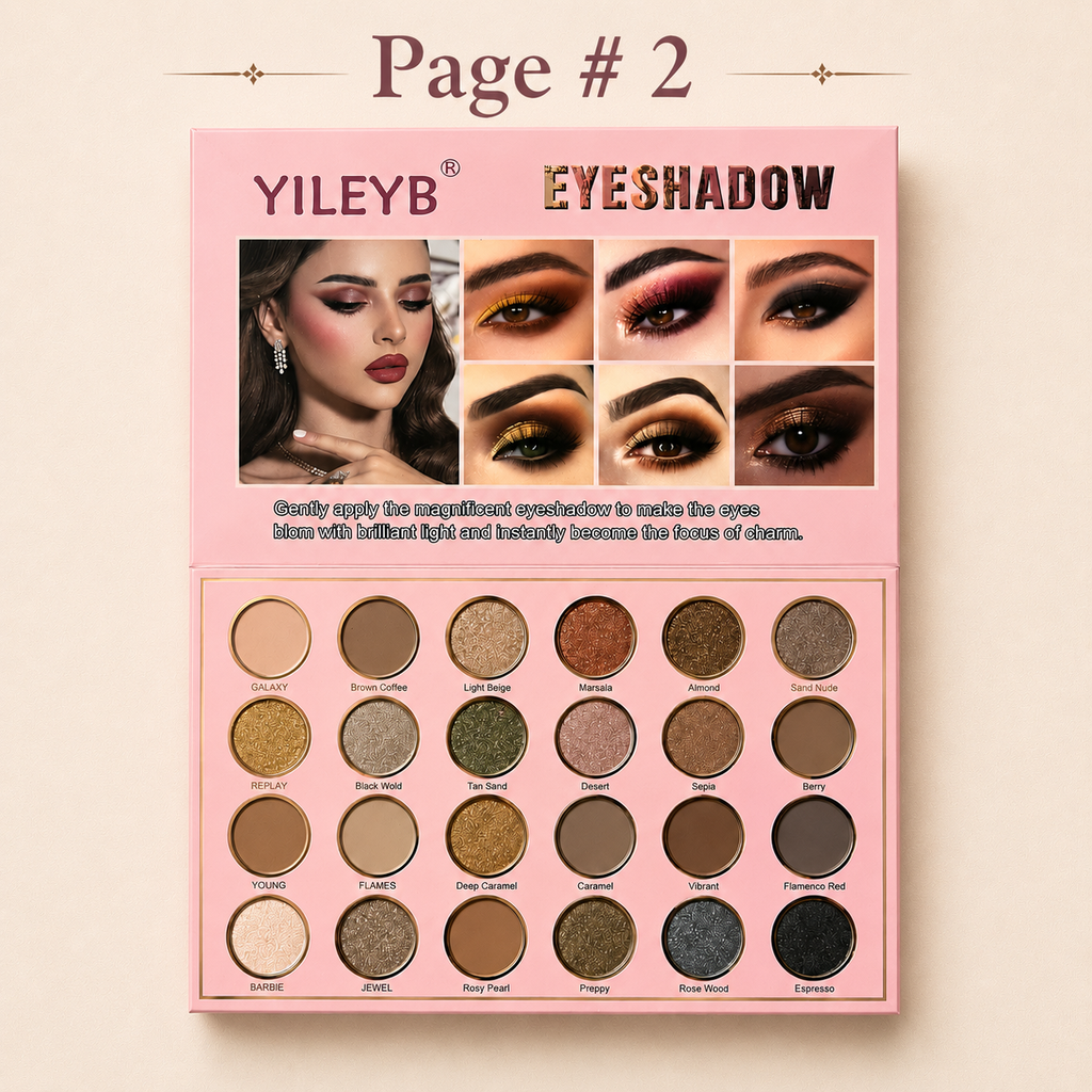 YILEYB 84-Color Makeup Palette Page 2 - 24 Eyeshadow Shades