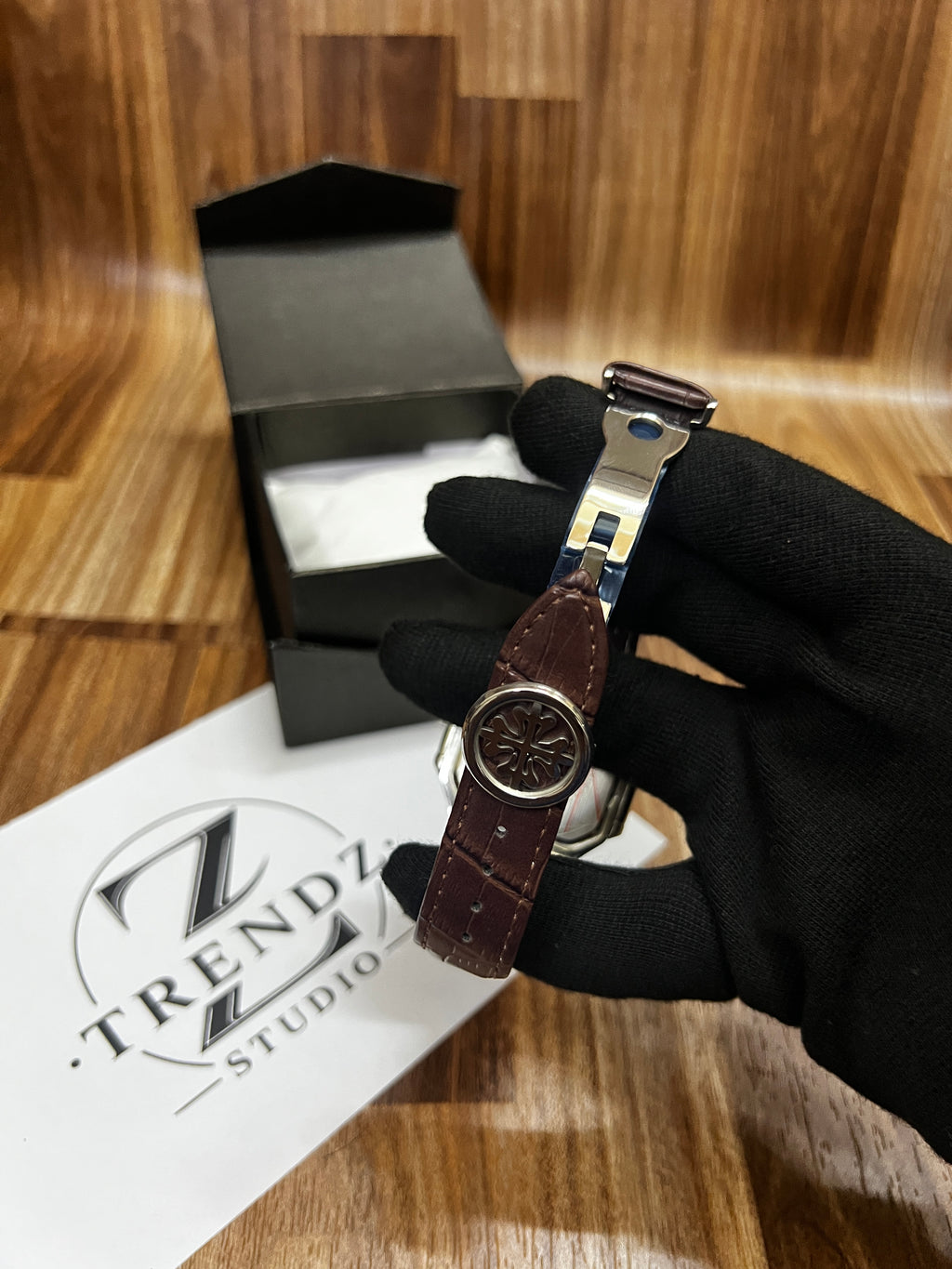 Patek Philippe Brown Dial Leather Watch