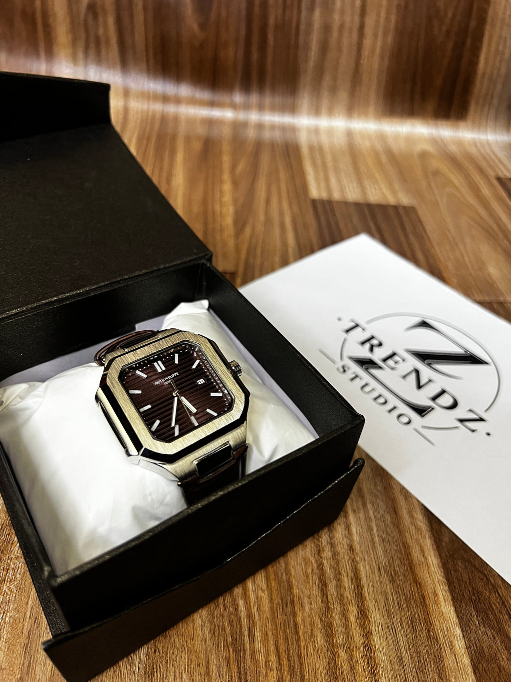 Patek Philippe Brown Dial Leather Watch
