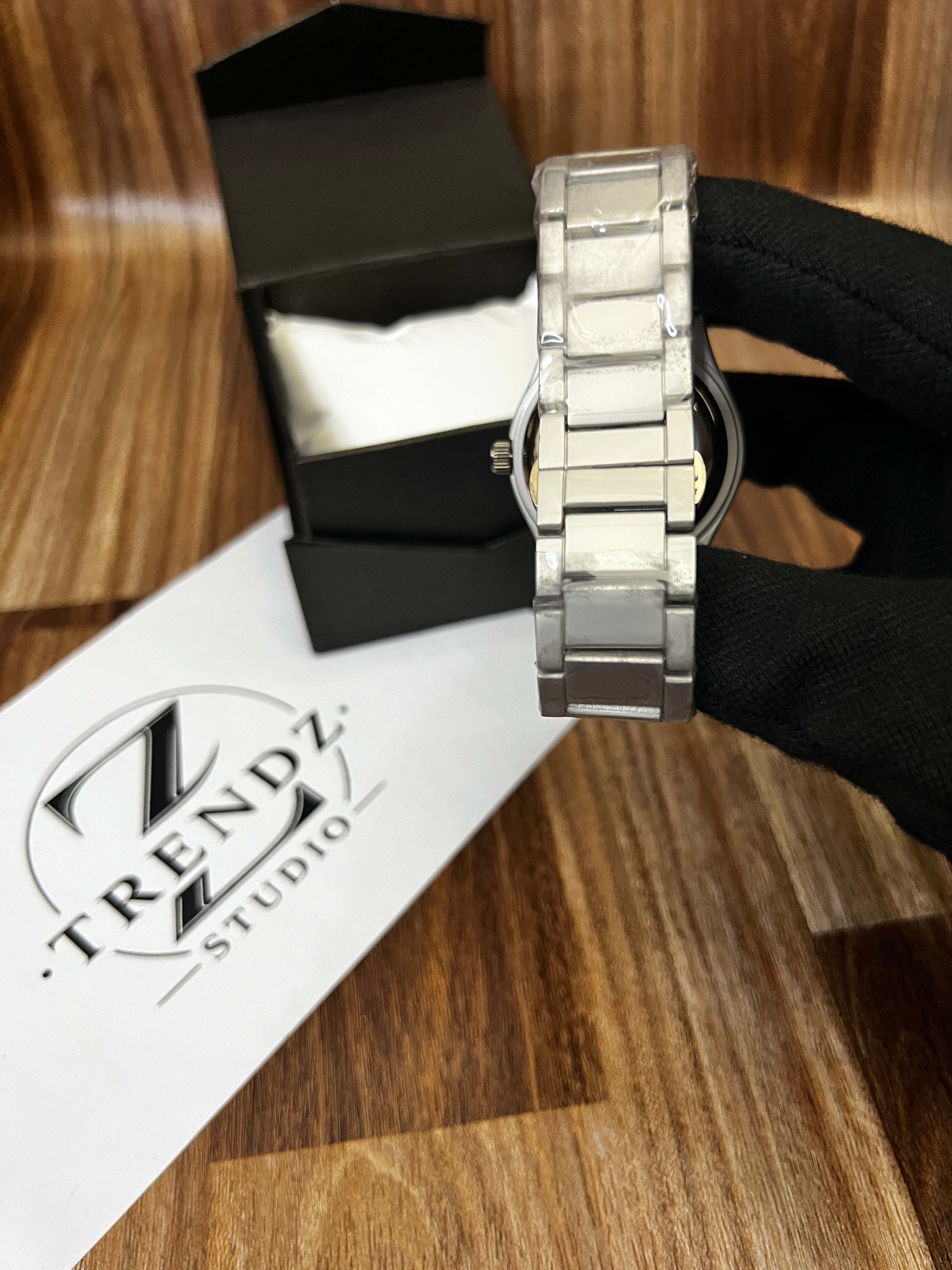 Brown Classic Fusion Style Watch - Diamond Dial & Steel Watch Sale