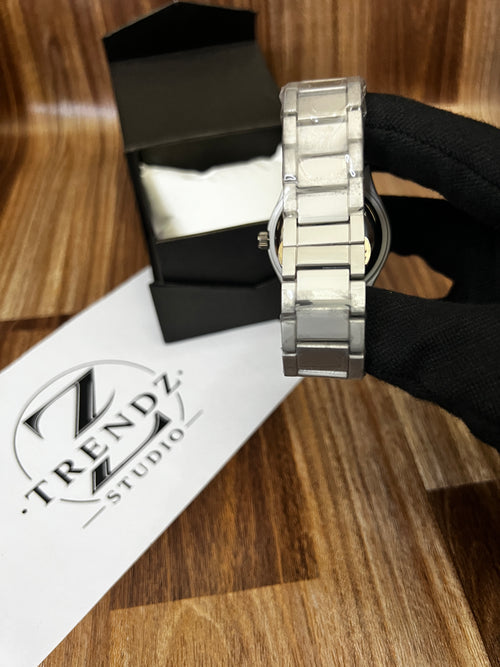 Brown Classic Fusion Style Watch - Diamond Dial & Steel Watch Sale