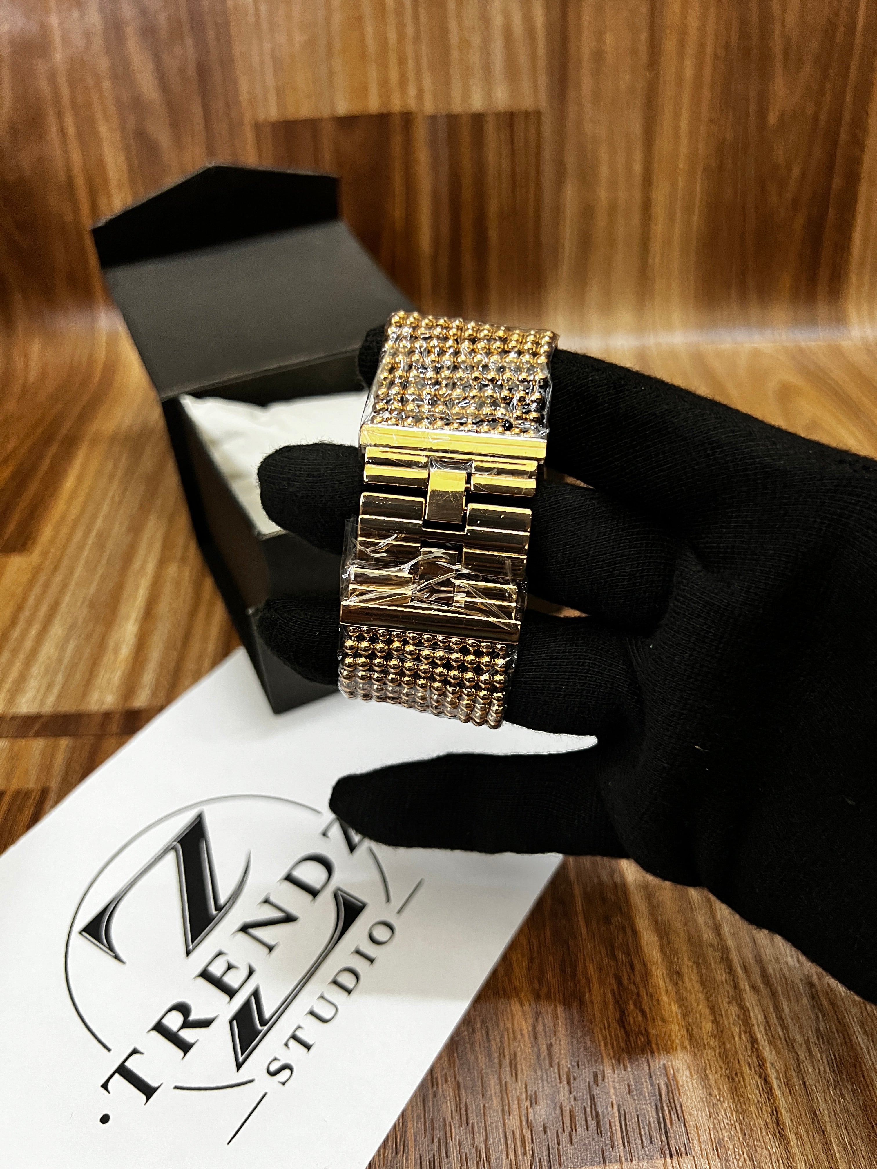 GUESS Luxury Gold Tone Women’s Watch – Rectangular Dial