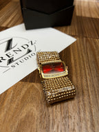 GUESS Luxury Gold Tone Women’s Watch – Rectangular Dial