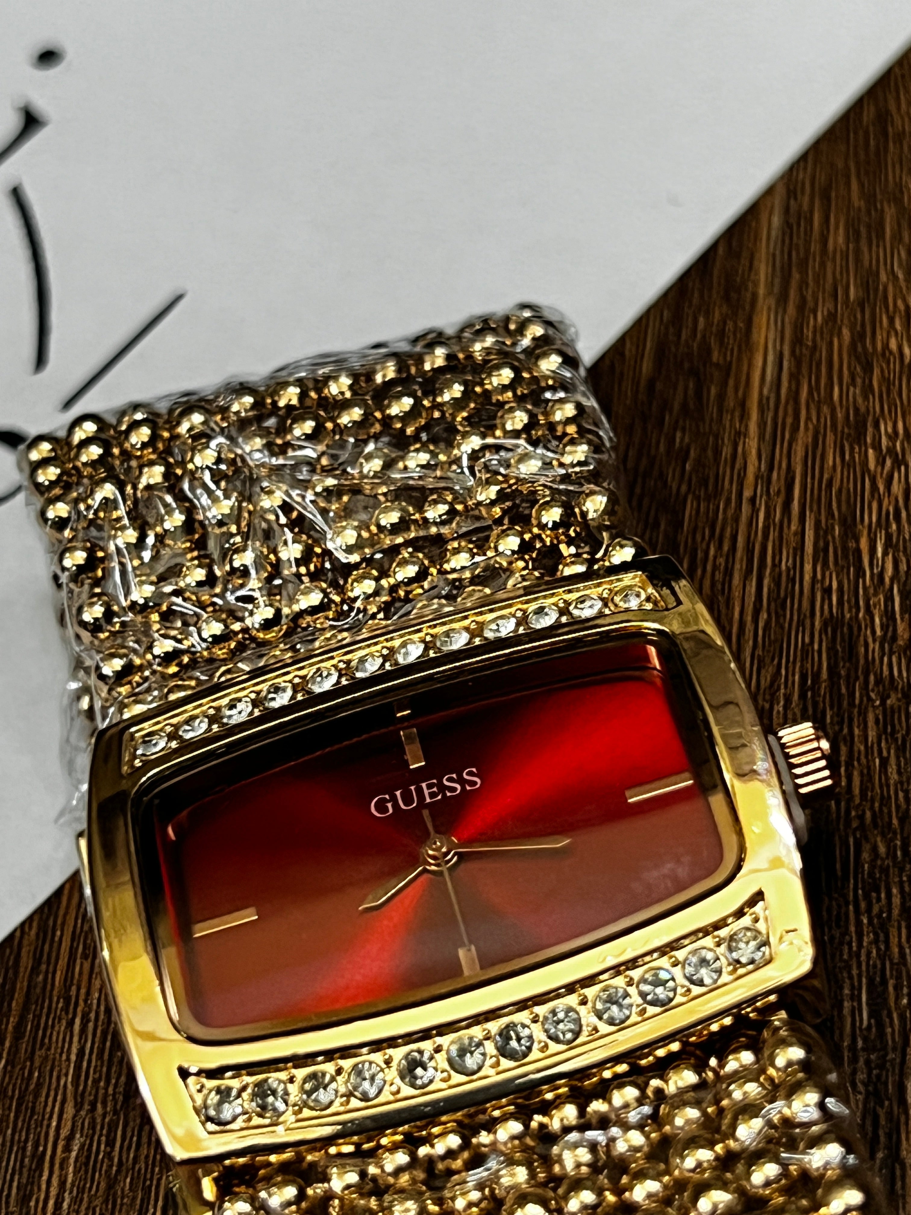 GUESS Luxury Gold Tone Women’s Watch – Rectangular Dial
