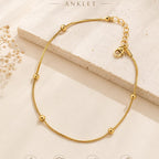 Gold beads Snake Chain Anklet
