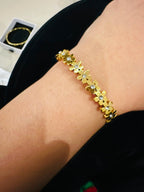 Gold Flower Bangle