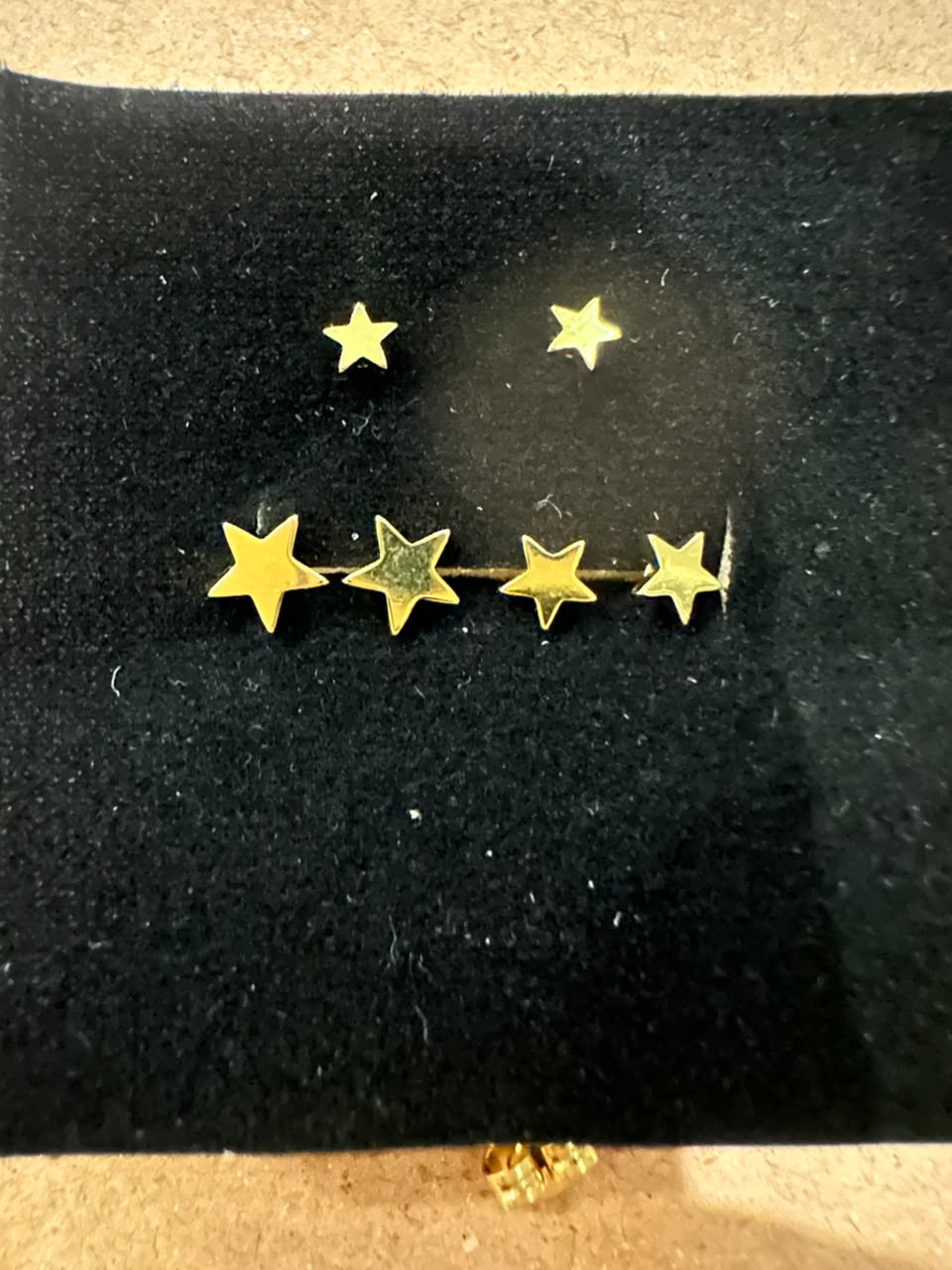 Gold Star Stud Earrings Set of 3 | Stainless Steel | Tarnish-Free | Daily Wear