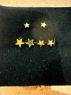 Gold Star Earrings Set