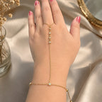Gold Hand Chain Bracelet Ring
