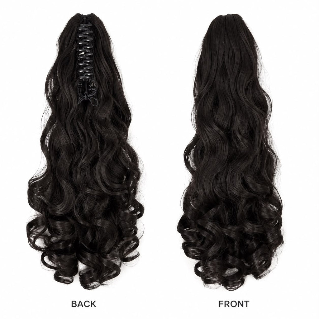 Catcher Claw Clip Ponytail Hair Extension – Dark Brown