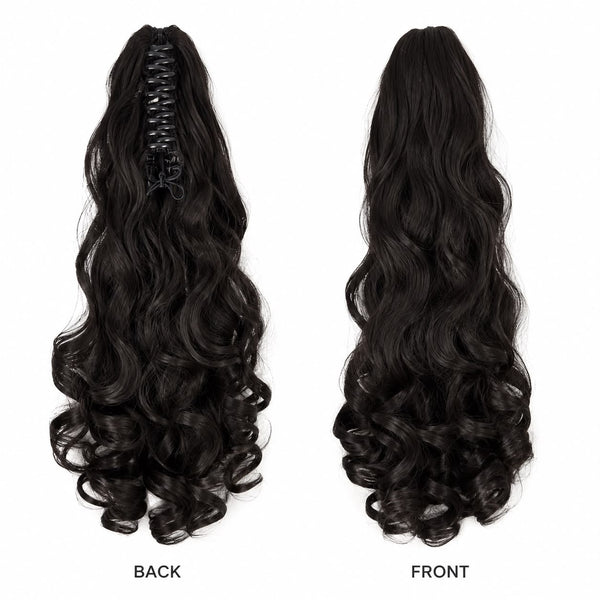 Catcher Claw Clip Ponytail Hair Extension – Dark Brown
