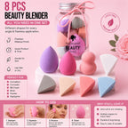 8 Pcs Beauty Blender Set – features and shapes