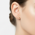 Gold Butterfly Stud Earrings Set – 3 Pairs | Stainless Steel
