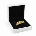 Gold Leaf Cutout Bangle Bracelet