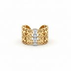 Gold lace stainless steel ring hero shot