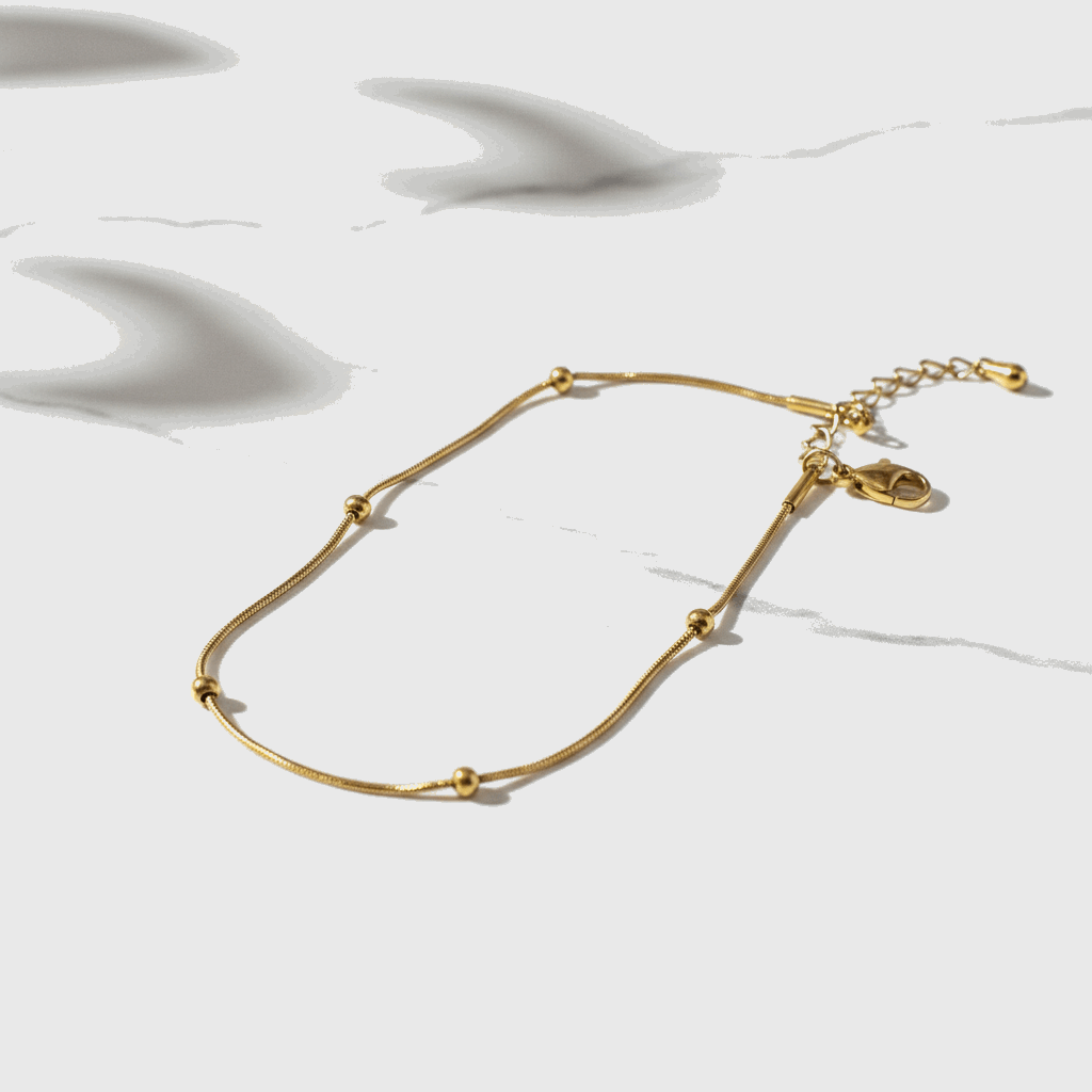 Gold Satellite Anklet