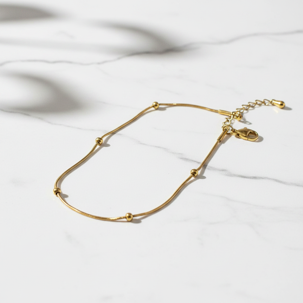 Gold Satellite Anklet