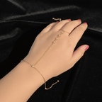 Gold Hand Chain Bracelet Ring