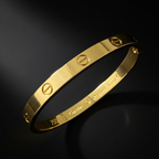 Gold Screw Bangle - Macro Detail Shot